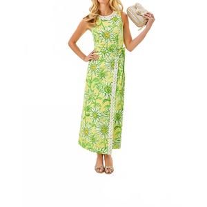 NEW LILLY PULITZER fresia stretch maxi shift dress in limoncello sunbelievable